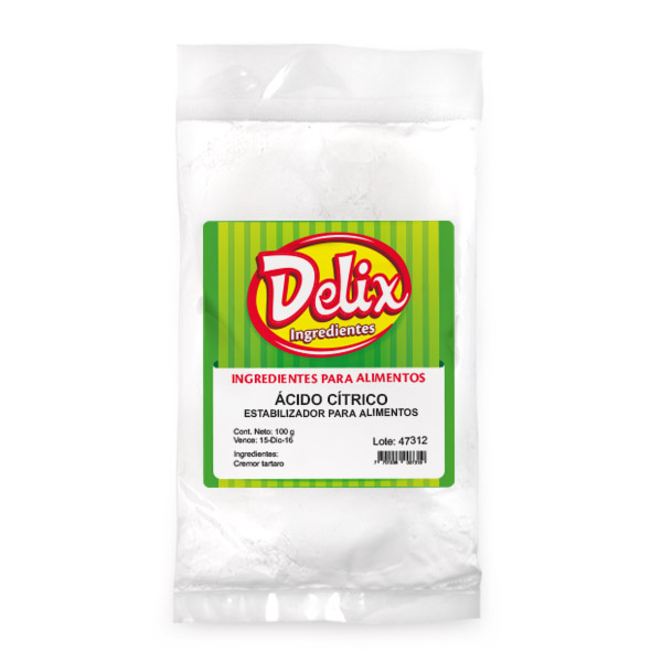 Aditivo para alimentos Acido citrico marca Delix kelsis SA