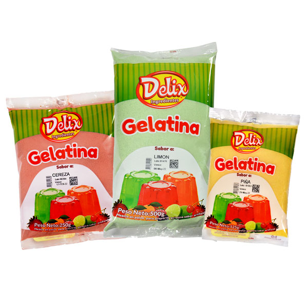 delix aditivos para ingredientes para alimentos gelatina de la marca kelsis sa